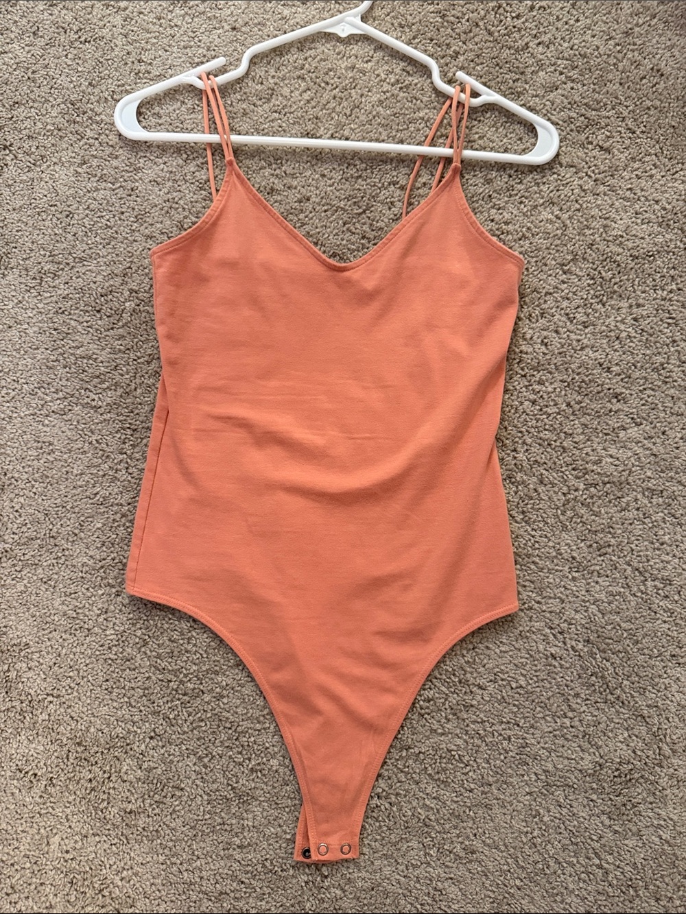 American Eagle Outfitters Double-Strap Bodysuit - Coral Orange